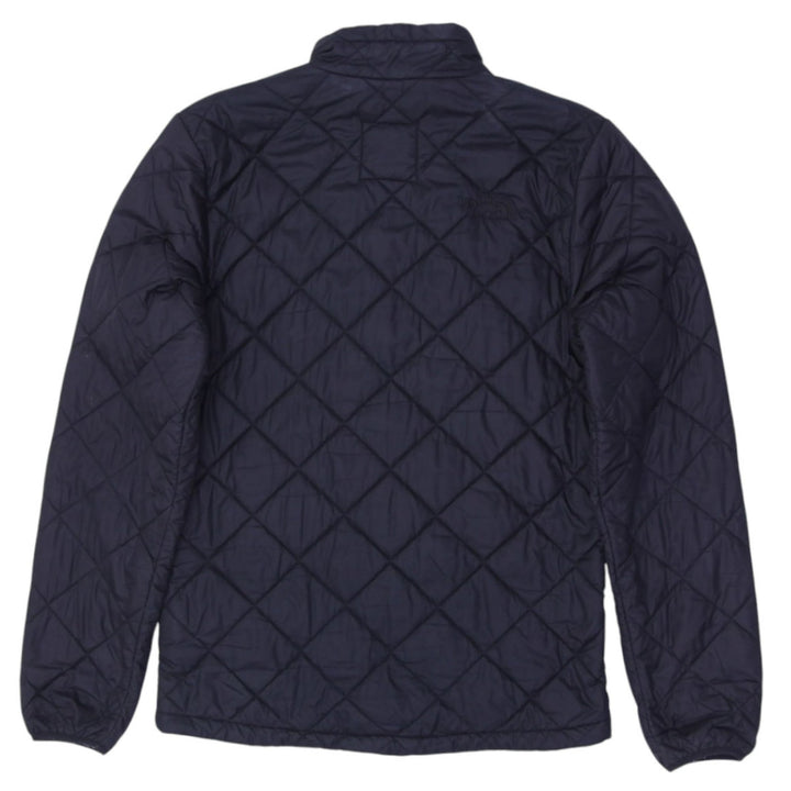 Mens The North Face Quilted Jacket Black Insulated Pockets Full Zip