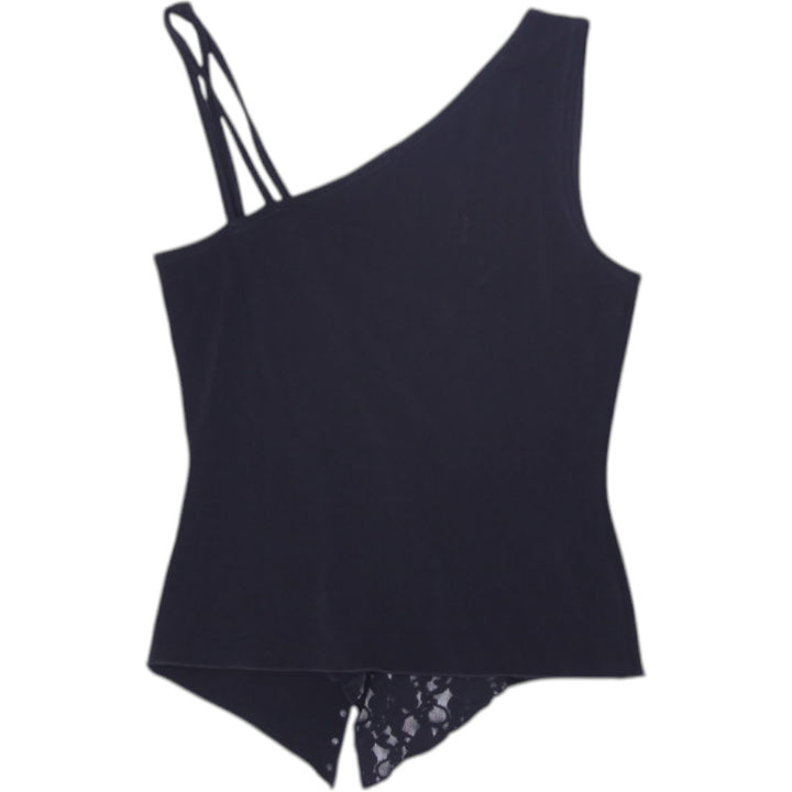 Y2K Ladies Black Strappy Asymmetric Top | Migration_Y2K Tops - Side View | Fashion Rerun