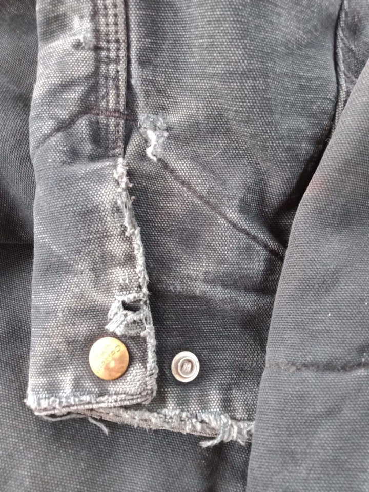 Vintage Carhartt J01 BLK Blanket Lined Detroit Jacket Made In The USA