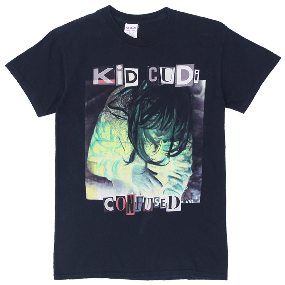 Shop Vintage Kid Cudi 'Confused' Tour T-Shirt Gildan Black Small