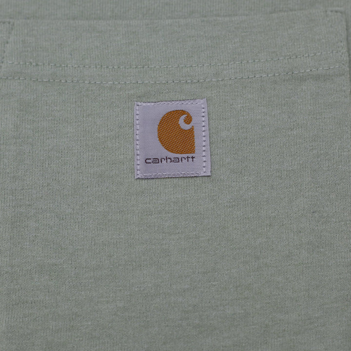 Ladies Carhartt K87 Workwear Short Sleeve Pocket Loose Fit T-Shirt Sage Green L