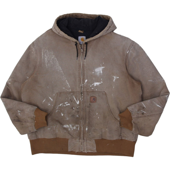 Mens Carhartt J130 211 Canvas Paint Marks Distressed Workwear Jacket | Migration_Jackets | Fashion Rerun