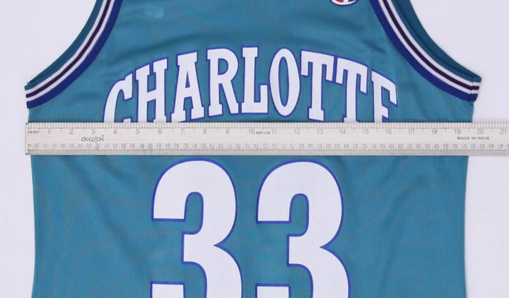 Vintage Champion NBA Charlotte Hornets Mourning #33 Basketball Teal Jersey | Migration_Jerseys - Alternate Vi | Fashion Rerun