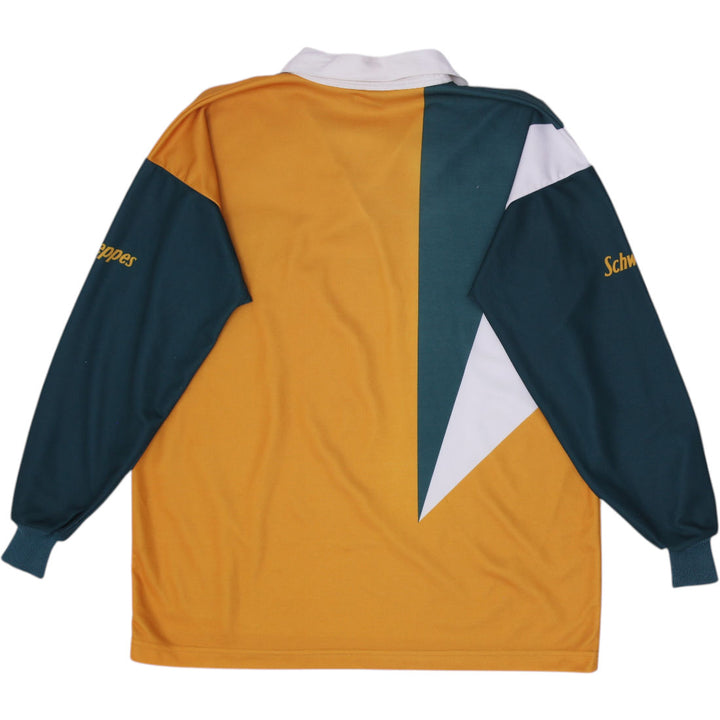 Vintage Mens Reebok Wallabies Rugby T-Shirt Green Gold Logo Australia Size XL