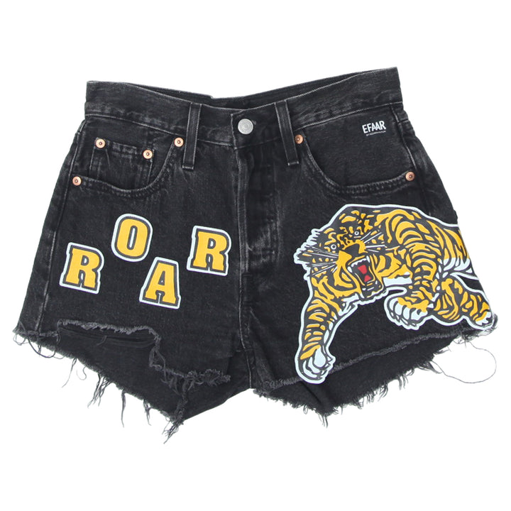 Rework Tiger Roar Denim Shorts