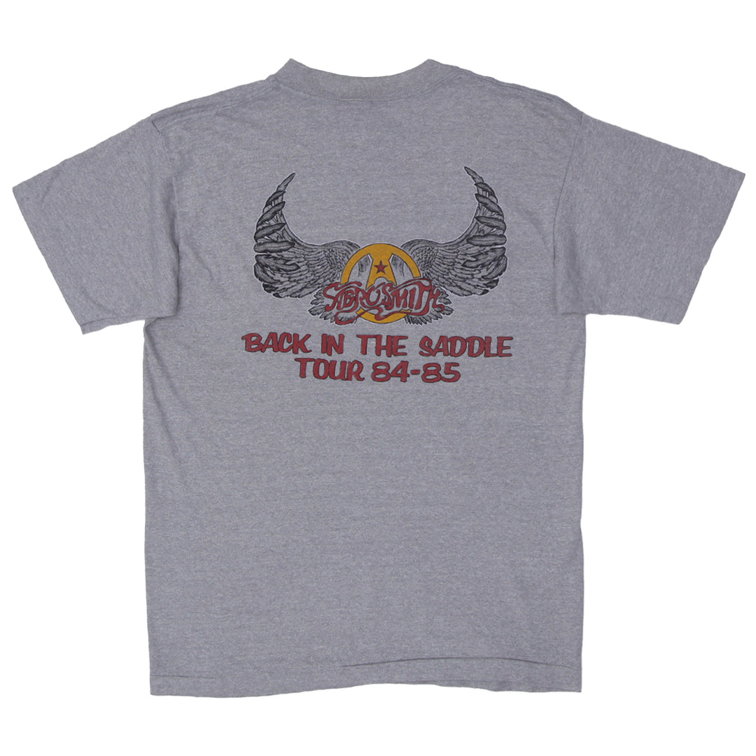 Vintage Aerosmith Back In The Saddle Tour 84-85 T-Shirt Single Stitch L - Fashion Rerun Vintage Migration_T-Shirt