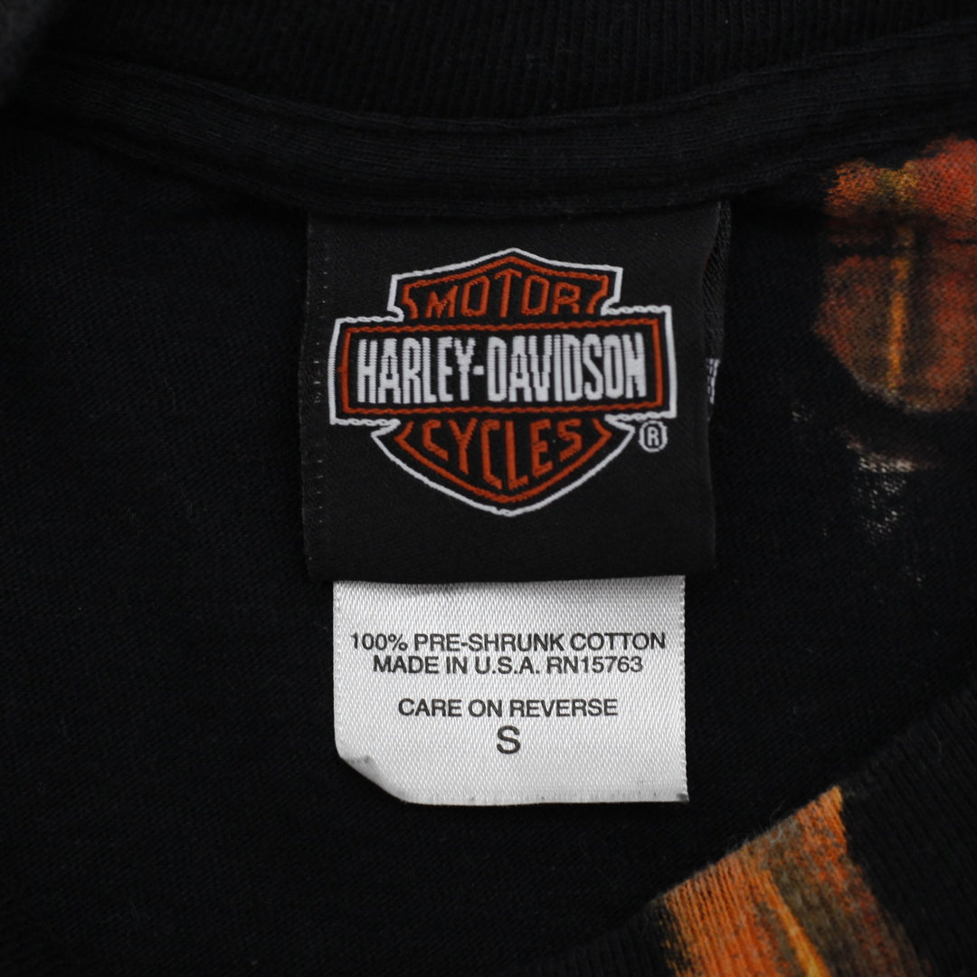 Vintage Harley Davidson T-Shirt Black Dragon Graphic Size S