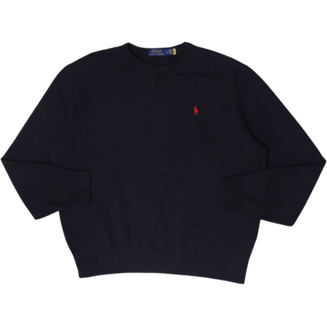 Mens Ralph Lauren Fleece Crewneck Sweatshirt Black Size L