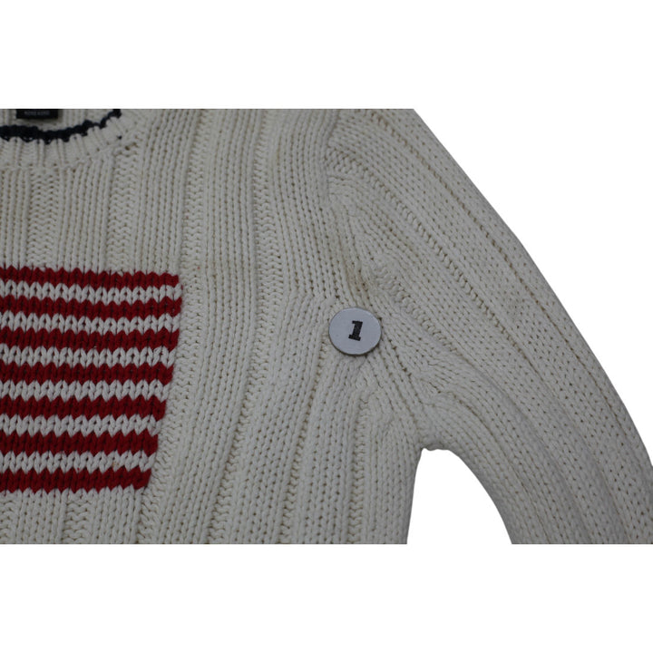 Vintage Ladies Polo Ralph Lauren US Flag Cotton Knitted Sweater