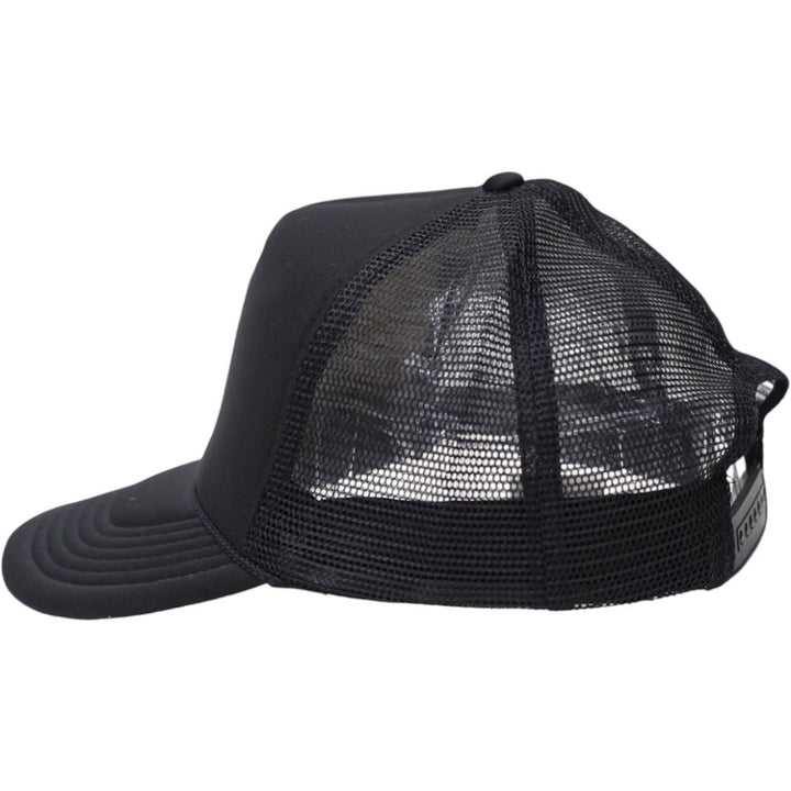 Mens LA Trucker Hat Black Mesh Adjustable Embroidered Logo