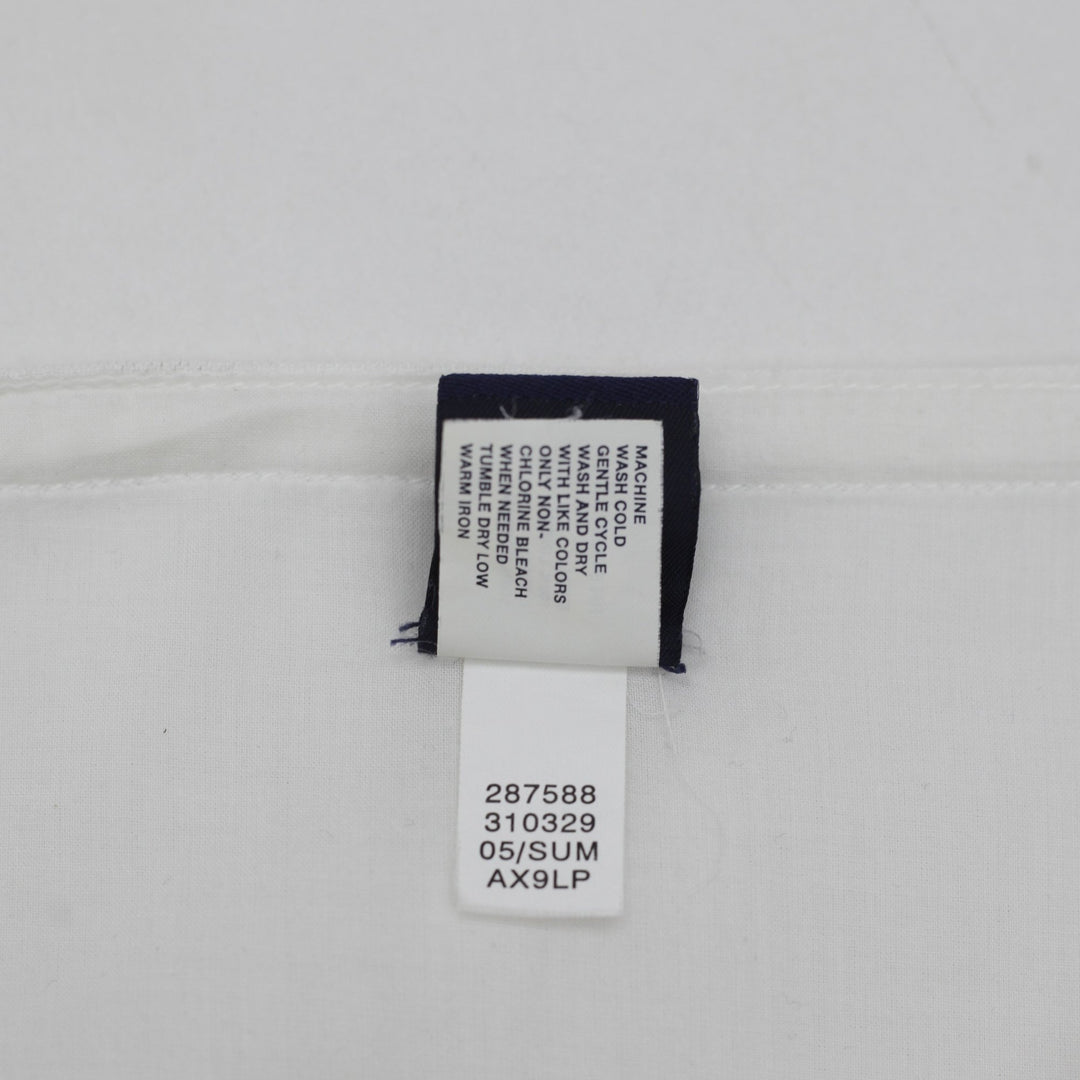 Y2K Ladies GAP White Tiered Midi Skirt Beaded Drawstring Lined Size 2REG