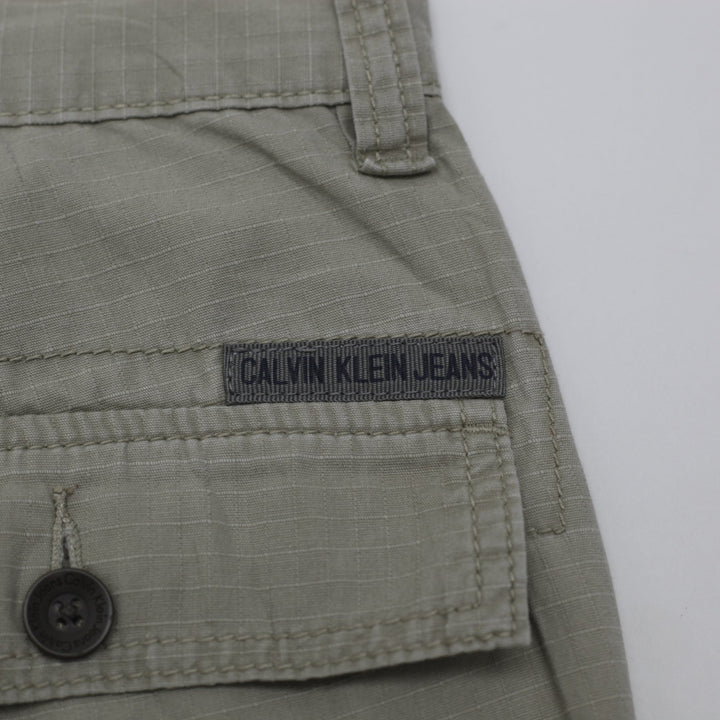 Mens Calvin Klein Cargo Ripstop Pockets Casual Shorts Size 34