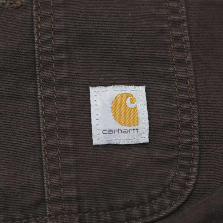 Ladies Carhartt Brown Overalls Utility Workwear Pants XS (0/2) Short