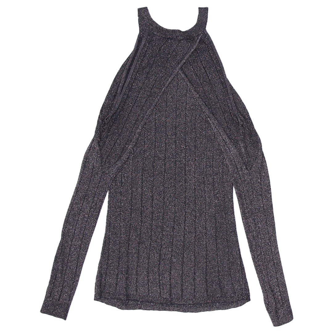 Y2K Ladies Guess Open Shoulder Long Sleeve Top