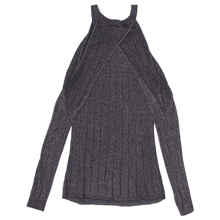 Y2K Ladies Guess Open Shoulder Long Sleeve Top