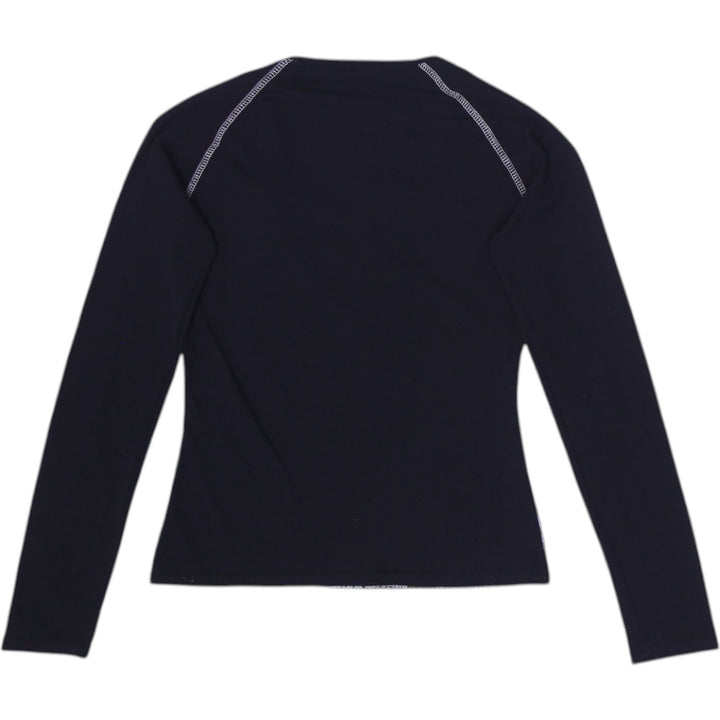 Y2K Ladies Morgan Graphic Black Long Sleeve Top Artistic
