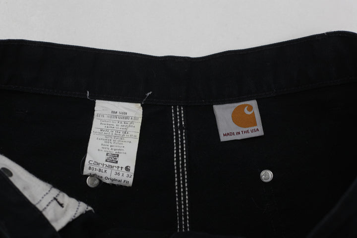 Mens Carhartt B01-BLK Loose Original Fit Double Knee Carpenter Pants Made In USA - Fashion Rerun Vintage Migration_Pants
