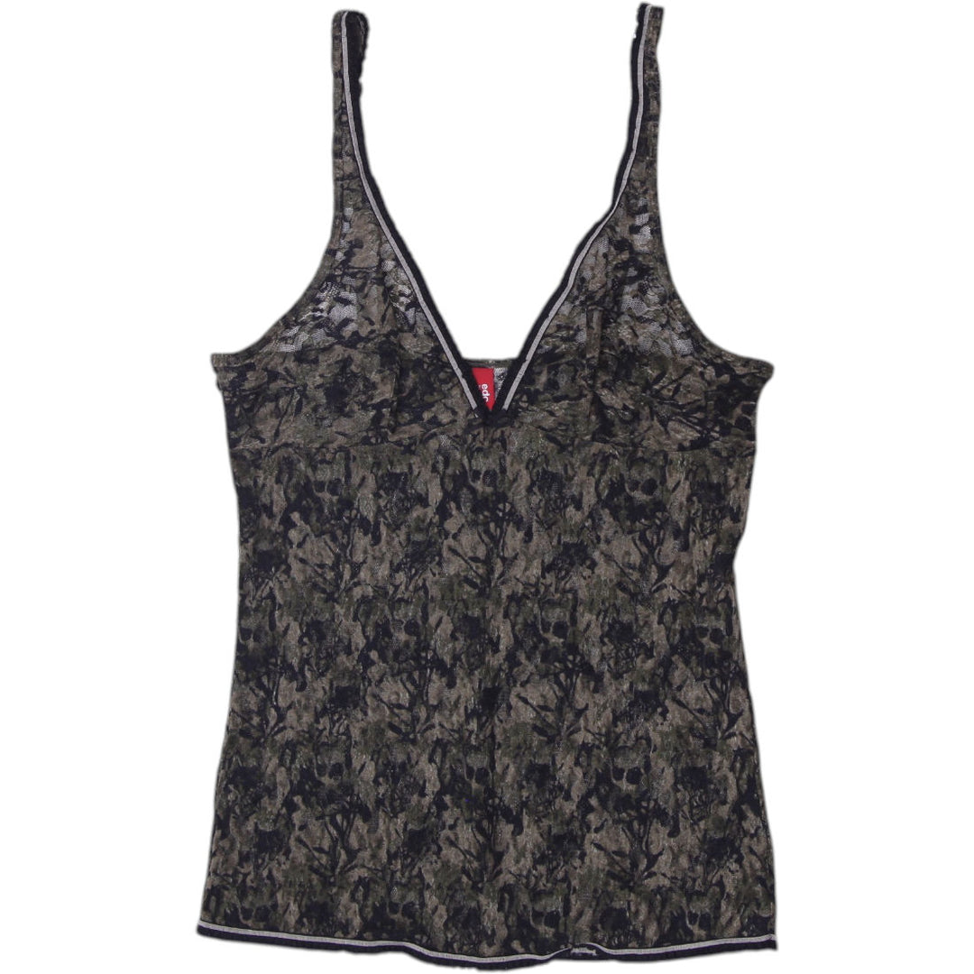 Y2K Ladies EDC by Esprit Camouflage Floral Lace Cami Top