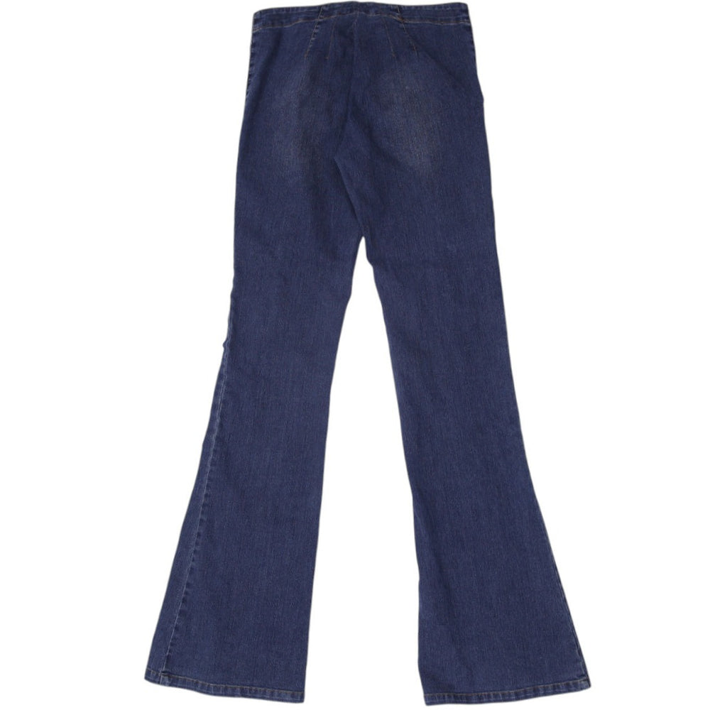 Y2K Ladies 725 Originals Front Lace Up Flare Jeans | Migration_Jeans & Pants - Side View | Fashion Rerun