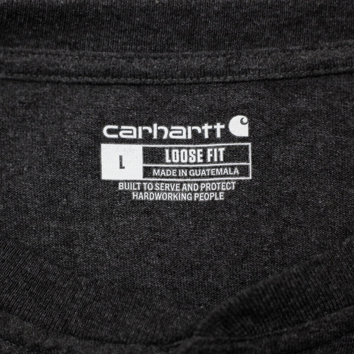 Mens Carhartt K128 Henley Long Sleeve T-Shirt Size L