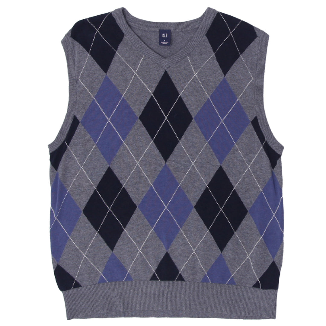 Shop Mens Gap Argyle Sleeveless Sweater Fashion Rerun