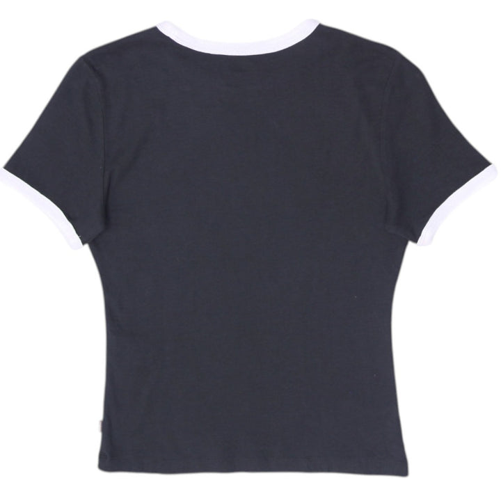 Y2K Ladies Levis Vintage-Style Ringer Baby Tee Size M