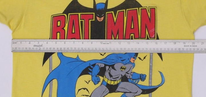 Vintage Screen Stars Batman T-Shirt Yellow Graphic 1988 DC Comics Made In USA XL Single Stitch