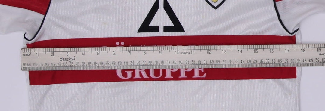 Vintage 90s Boys Adidas VFB Stuttgart Soccer Jersey White Size M | Migration_Jerseys - View 18 | Fashion Rerun