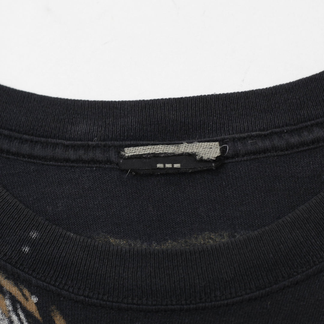 Vintage LIQUID BLUE Indian Bear Wolf Campfire All Over Print T Shirt 90s