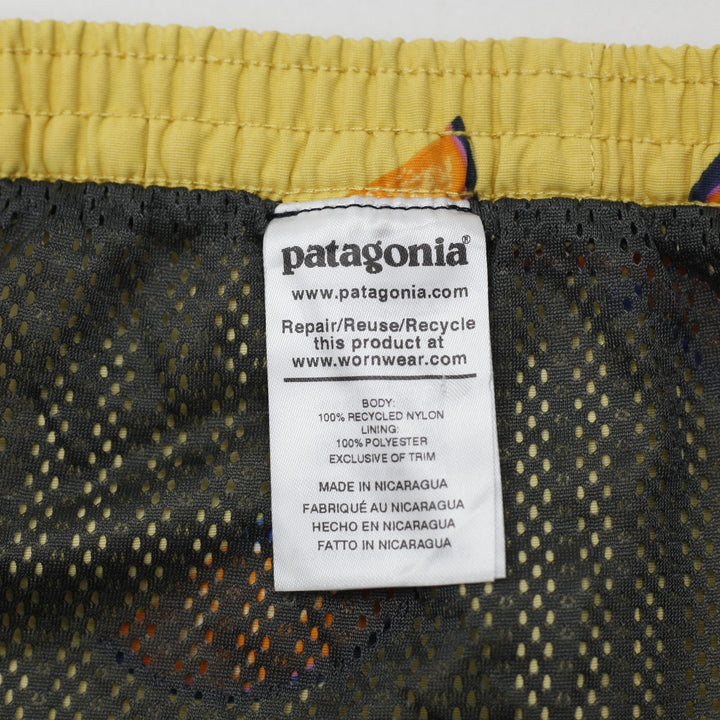 Mens Patagonia Baggies Melon Print Swim Trunks Yellow Size XL