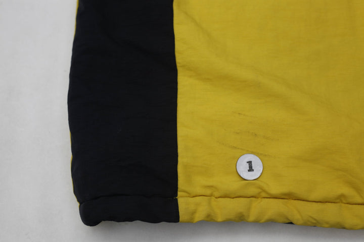 Vintage Chaps Ralph Lauren Puffer Jacket Blue Yellow Multi Pocket M