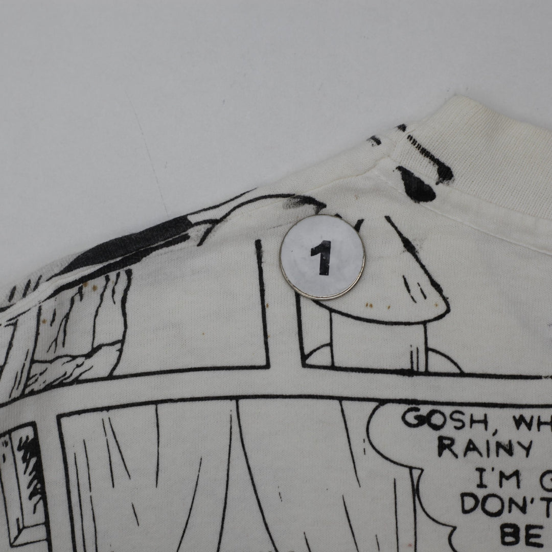 Vintage Mickey Mouse Comic Strip AOP T-Shirt Sherry's Tag USA Made Medium
