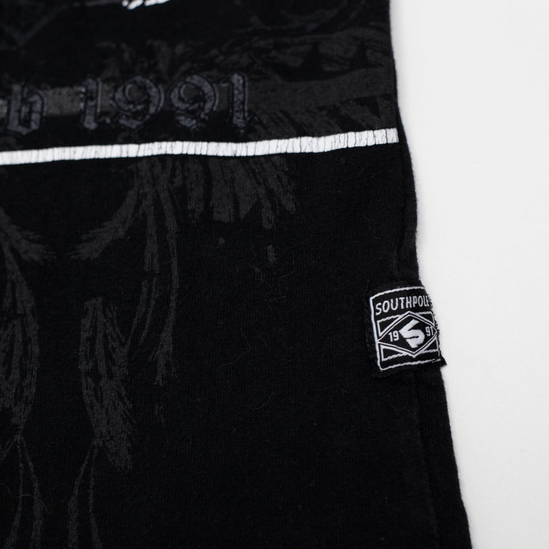 Y2K Mens Southpole Cyber Grunge Skull T-Shirt Size L