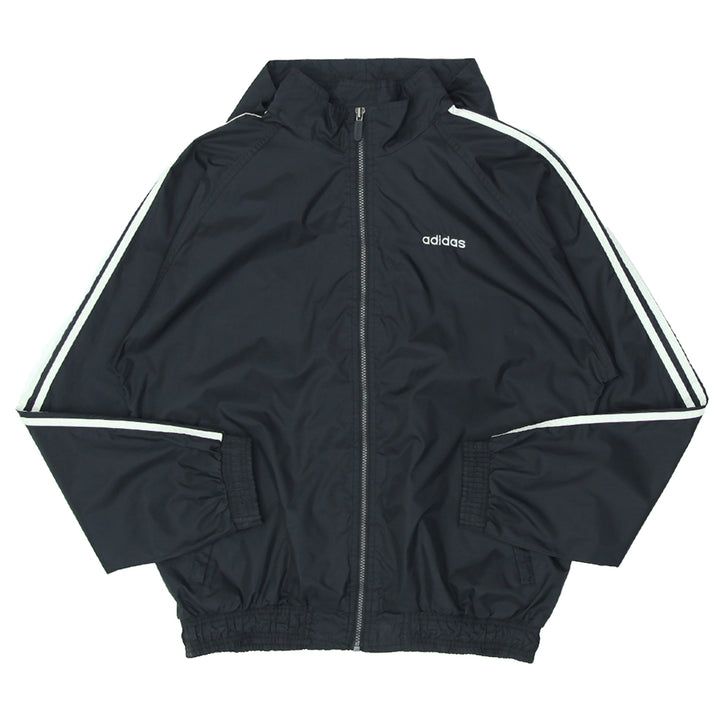 Vintage Adidas Embroidered Nylon Windbreaker Hooded Jacket M - Fashion Rerun Vintage Migration_Jacket