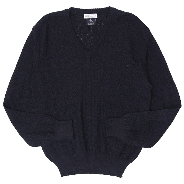 Vintage Norm Thompson 100% Merino Wool V-Neck Sweater - Black - Men's Size M - Fashion Rerun Vintage Migration_Sweaters