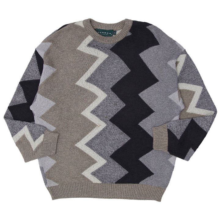 Vintage Tundra Canada Zigzag Knit Sweater Size Large - Fashion Rerun Vintage Migration_Sweaters