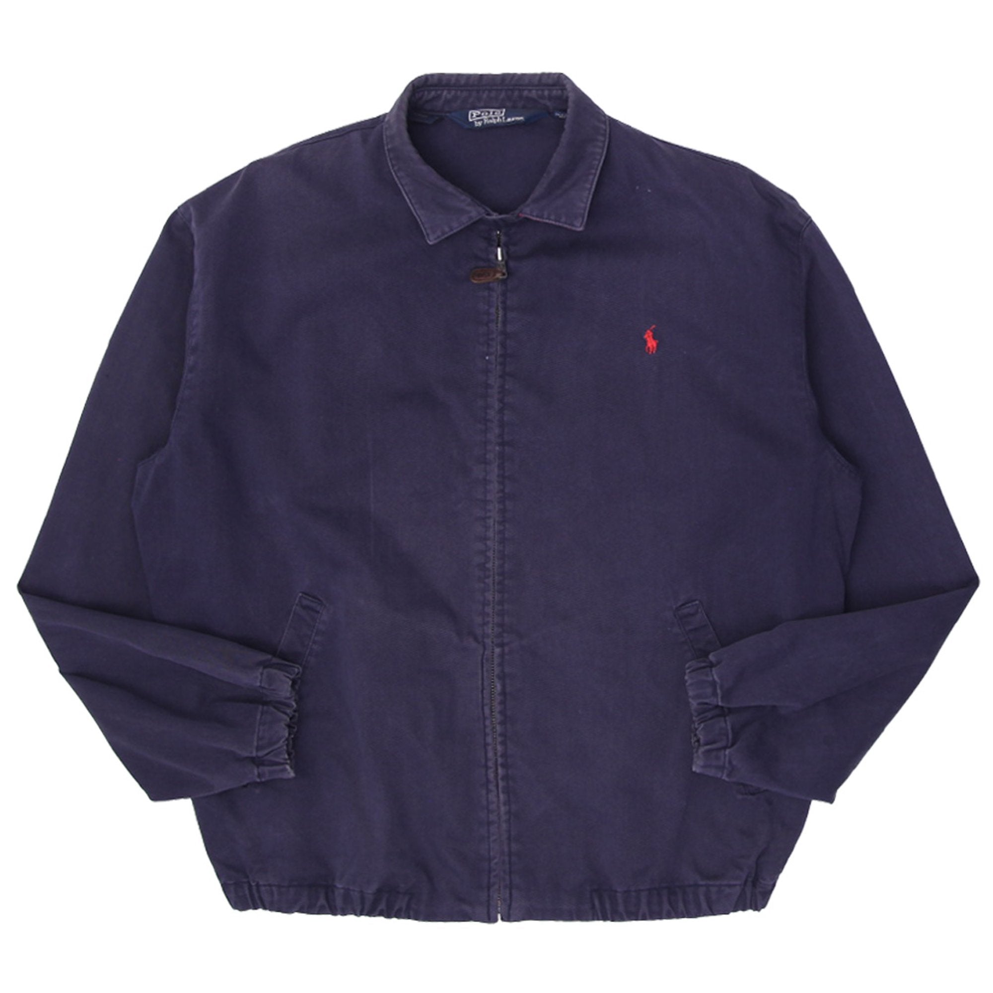 Shop Vintage Polo Ralph Lauren Full Zip Navy Jacket Size L , 100