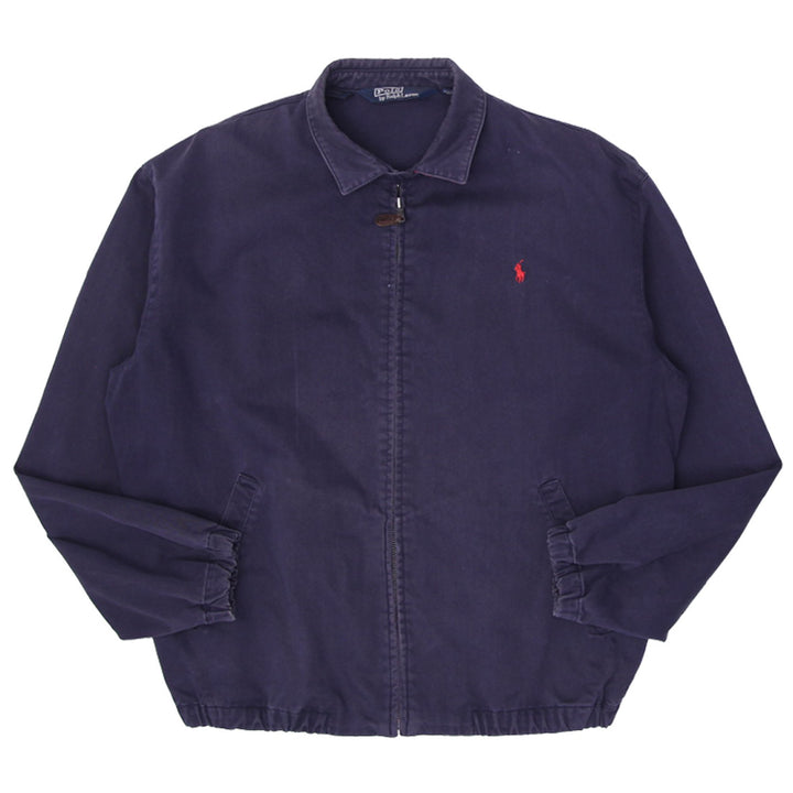 Vintage Mens Polo Ralph Lauren Jacket Navy Full Zip Harrington