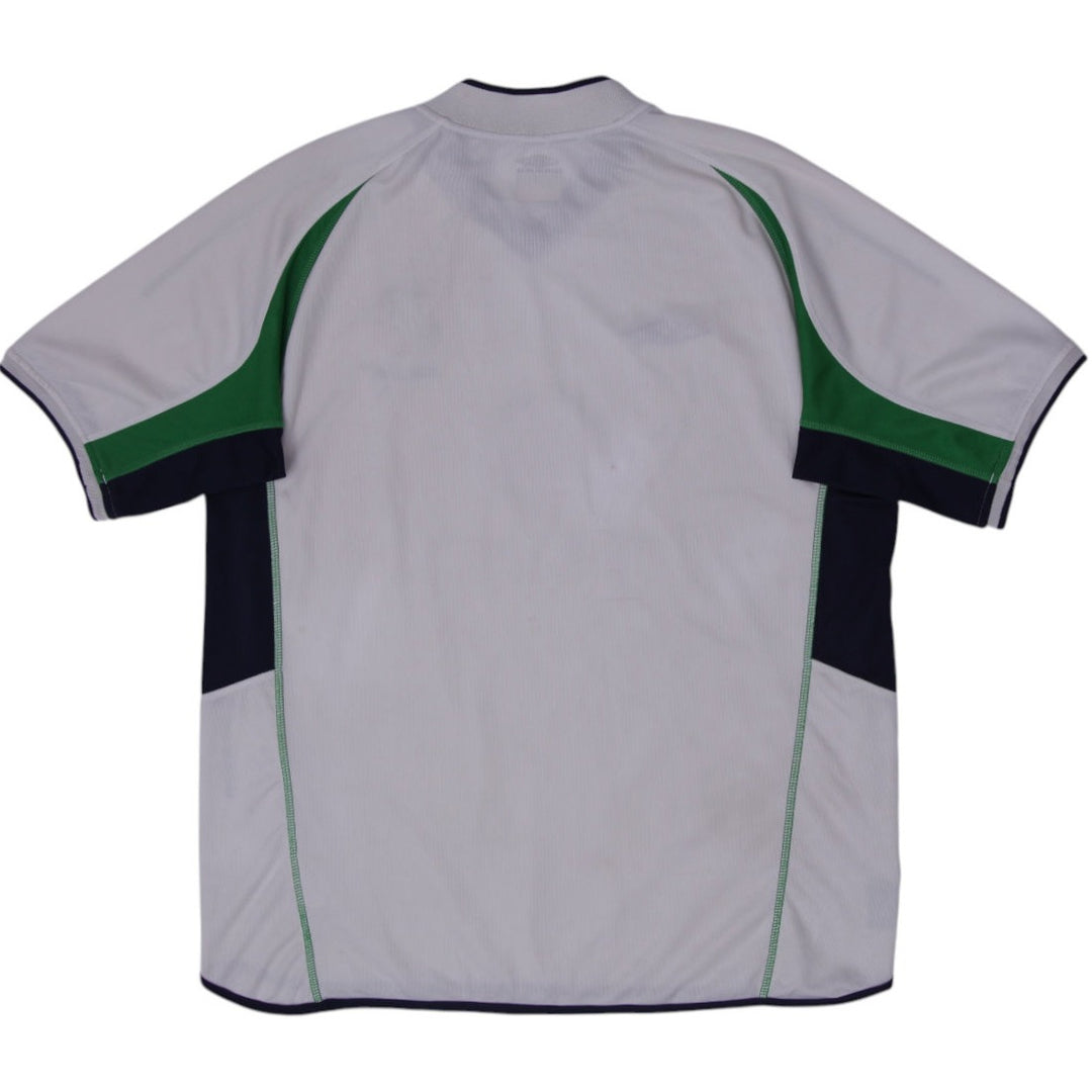 Vintage Mens Umbro Republic of Ireland 2002-04 Away Football Jersey White Eircom