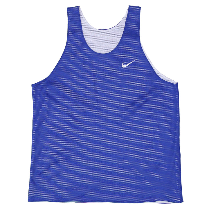 Vintage Nike Swoosh Embroidered Mesh Basketball Jersey Blue / White L - Fashion Rerun Vintage Migration_Jersey