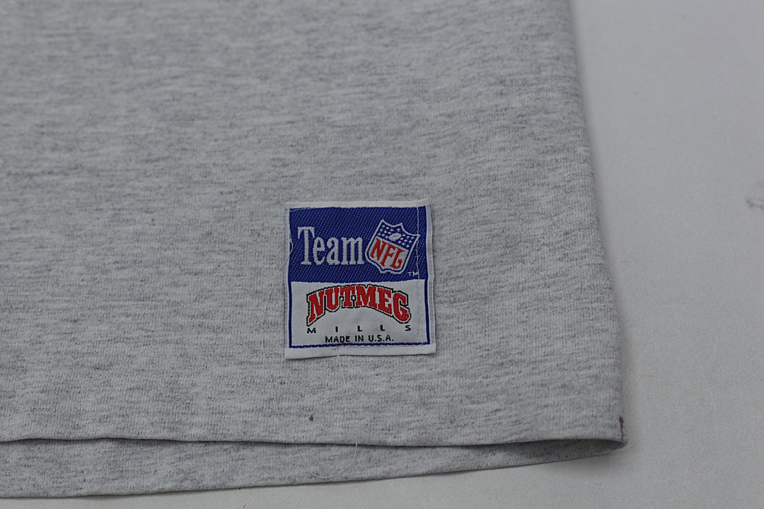 Vintage NFL Raiders Embroidered T-Shirt Single Stitch Made in USA Nutmeg M - Fashion Rerun Vintage Migration_T-Shirt