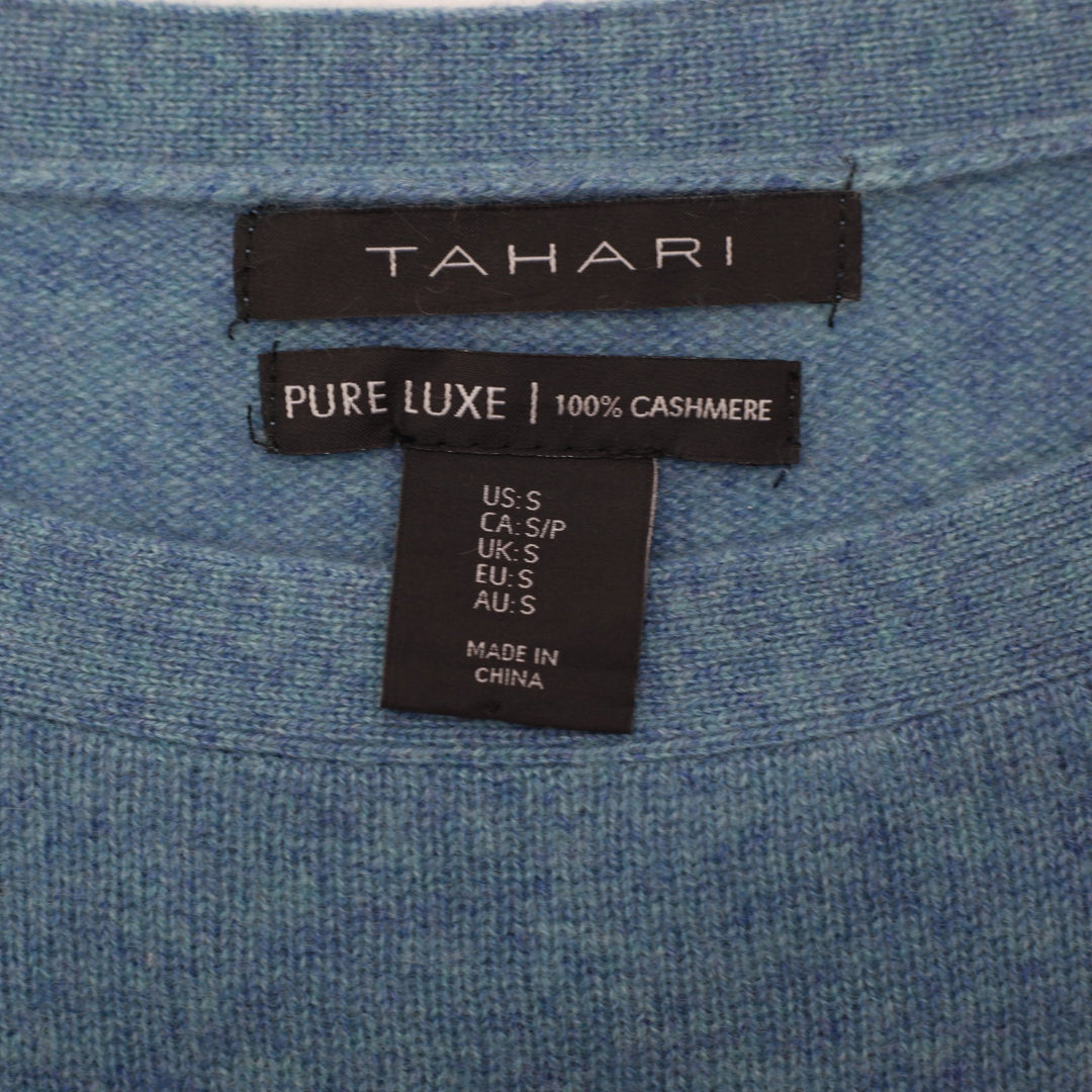 Ladies Tahari Pure Luxe 100% Cashmere Knit Pullover Sweater Size S