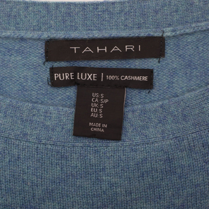 Ladies Tahari Pure Luxe 100% Cashmere Knit Pullover Sweater Size S