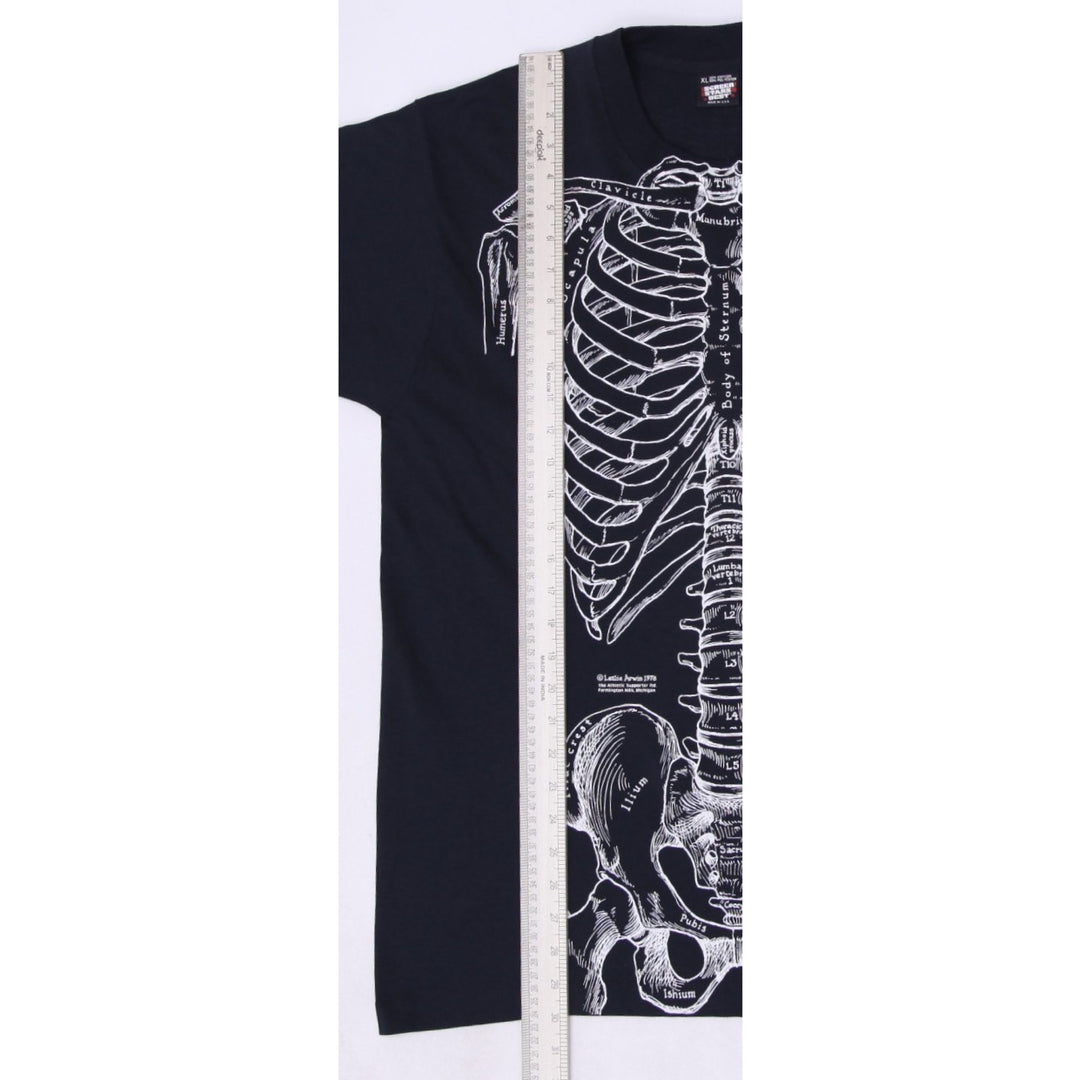 Vintage Leslie Arwin 1978 Anatomical Skeleton T-Shirt XL Made In USA Single Stitch | Migration_T-Shirts - Vie | Fashion Rerun