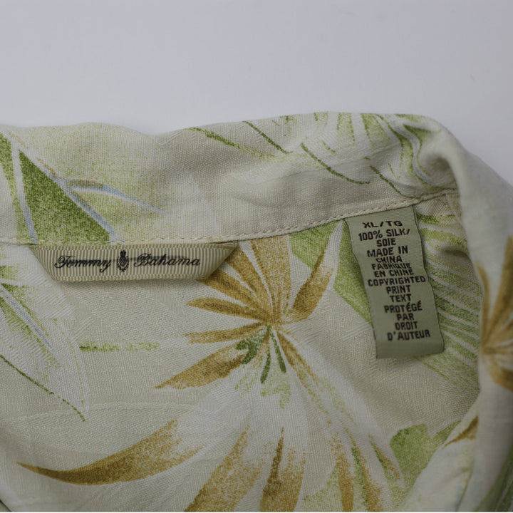 Tommy Bahama Palm Leaf Silk Shirt Size XL