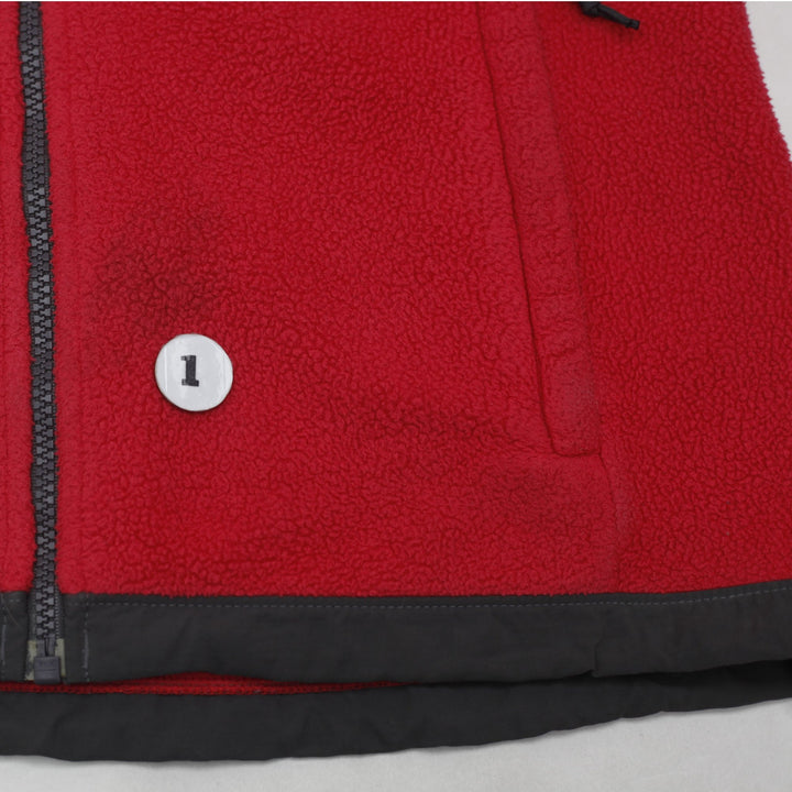 Ladies The North Face Denali Fleece Zipper Hooded Pink Gray Jacket Size M