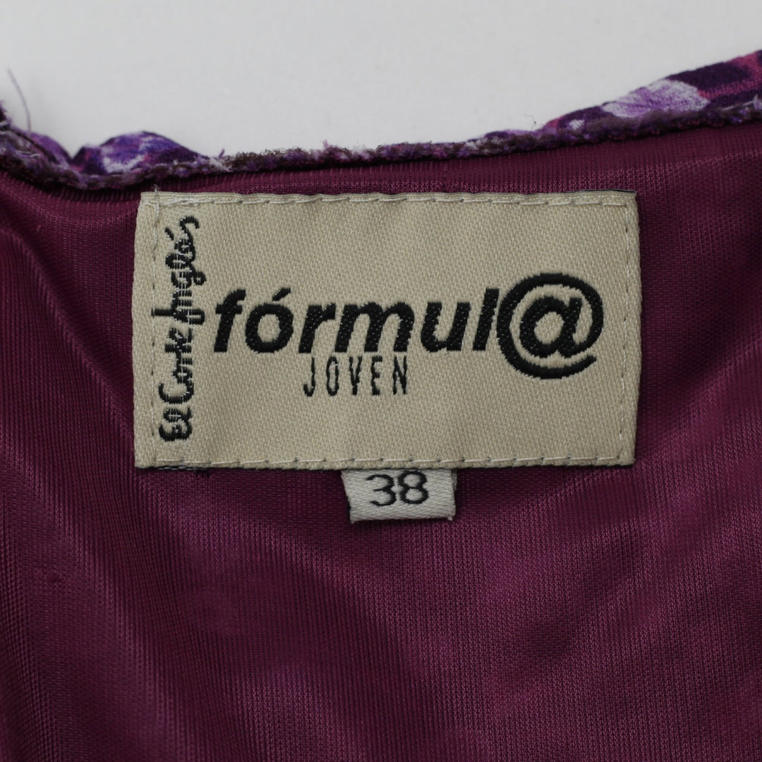 Y2K Ladies Fórmula Joven El Corte Inglés Floral Chiffon Slip Dress