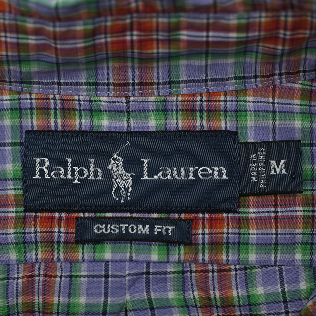 Mens Ralph Lauren Custom Fit Plaid Long Sleeve Shirt Size M