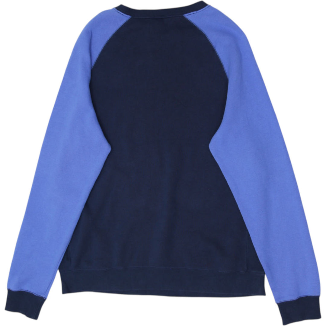 Mens Nike AW77 Raglan Navy Periwinkle Crewneck Sweatshirt Size XL