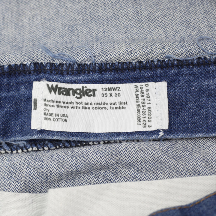 Mens Wrangler 13MWZ Straight Fit Denim Jeans Size 35x30 | Migration_Jeans - Back View | Fashion Rerun